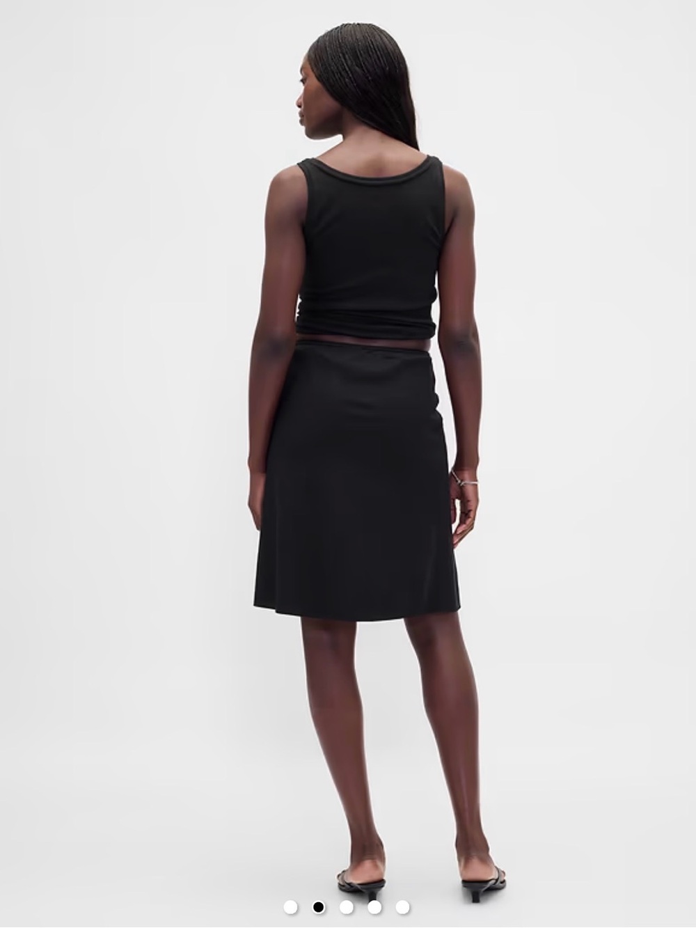 Gap Linen-Blend Bias-Cut Skirt in black size small - Picture 2 of 5